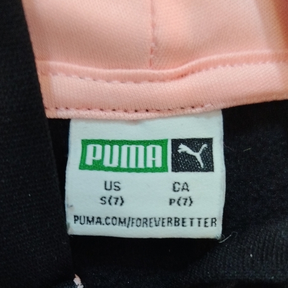 Puma Black and Pink Hooded Sweatshirt - Picture 2 of 3